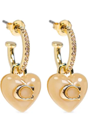 Coach Heart-charm hoop earrings