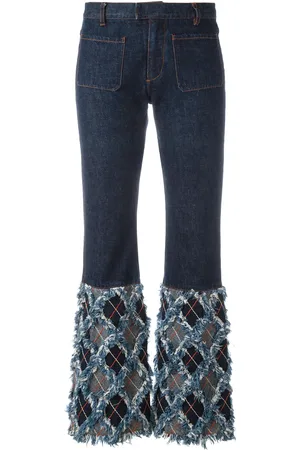 Jean Paul Gaultier Frayed bottom flare jeans