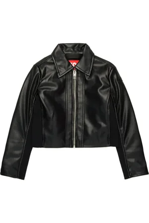 Diesel Logo-appliqu?? biker jacket