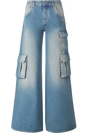 OFF-WHITE Logo-embroidered cargo jeans