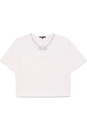 Maje Embellished-neck T-shirt