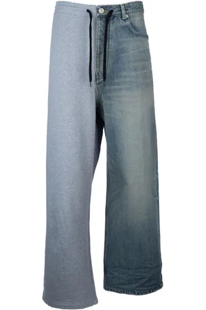 Balenciaga Mixed fabric wide-leg pants