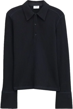 Filippa K Waffle-knit polo shirt