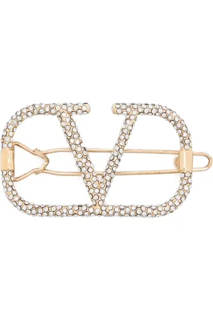 VALENTINO GARAVANI VLogo Signature swarovsky-crystal hair clip