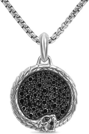 David Yurman Sterling Cairo Ouroboros diamond amulet (25mm)