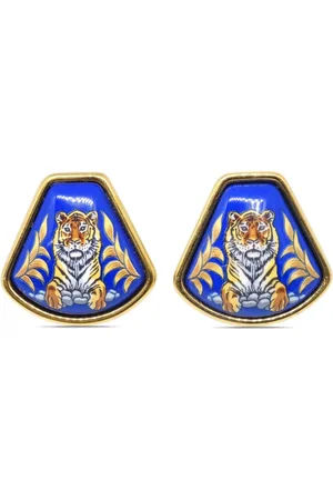 Hermès 1990-2000s Tiger earrings