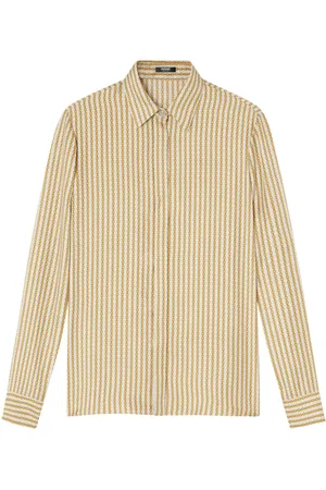 VERSACE Pinstripe Chain silk shirt