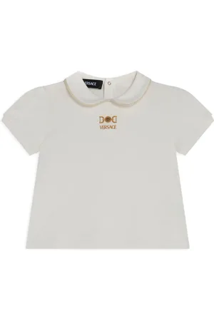 VERSACE Logo-embroidered T-shirt
