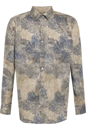 CANALI Tree-print shirt