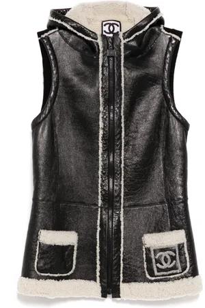 CHANEL 2008 sleeveless hooded vest jacket