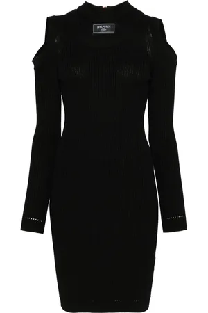 Balmain Logo-patch mini dress