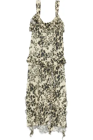 SIEDRES Animal-print long dress