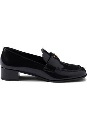 Prada 35mm brushed-leather loafers