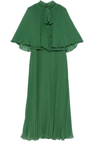 Self-Portrait Chiffon cape midi dress