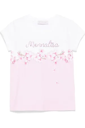 MONNALISA Crystal-logo T-shirt