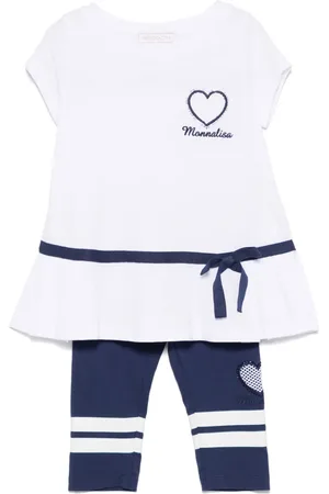 MONNALISA Logo-embroidered leggings set