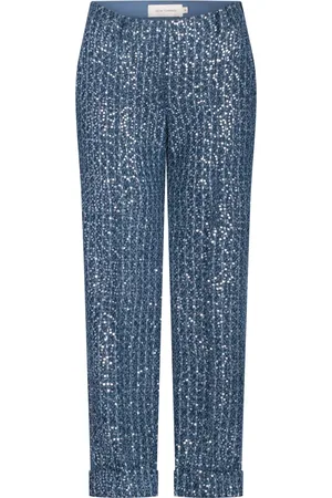 Silvia Tcherassi Sequin-embellished straight trousers