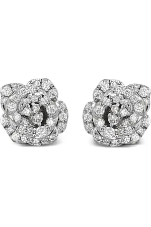 Dior 18kt white gold Rose Dior Bagatelle diamond earrings