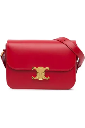 Céline 2023 Classique Shiny Calfskin Triomphe crossbody bag
