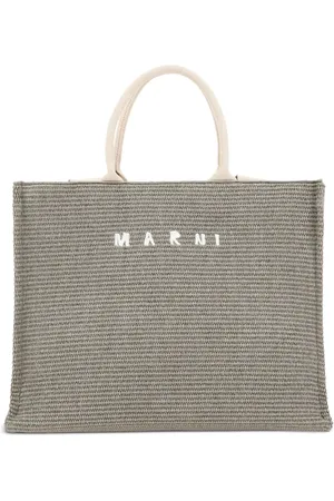 Marni Logo-embroidered tote bag