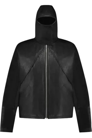 FLÂNEUR Leather balaclava jacket