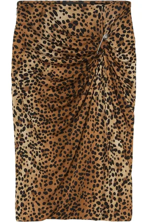 VERSACE Leopard-print mini skirt