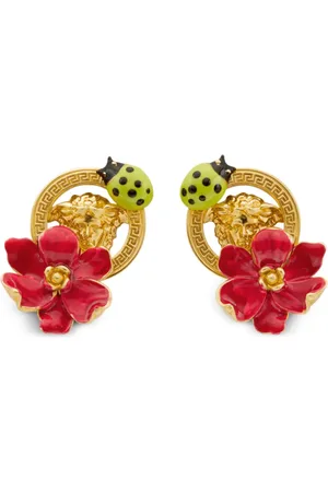 VERSACE Strawberry Garden stud earrings