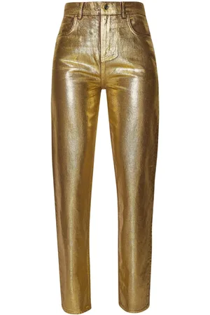 Liu Jo Foil-effect straight-leg jeans