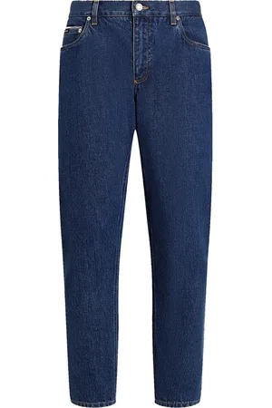 Dolce & Gabbana Logo-plaque straight-leg jeans
