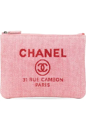 CHANEL 2013-2014 Small Straw Deauville O Case clutch bag