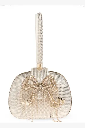 Self-Portrait Rhinestone-embellished clutch bag