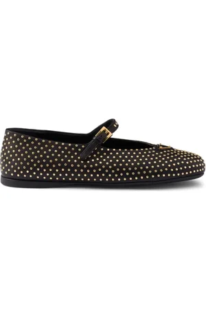 Prada Stud-embellished ballerina shoes