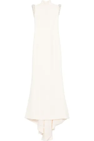 JEAN-LOUIS SABAJI Crystal-embellished crepe dress