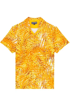 Vilebrequin Palm Leaves-print polo shirt