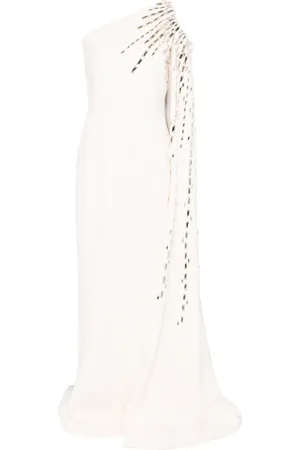 JEAN-LOUIS SABAJI Crystal-embellished crepe dress