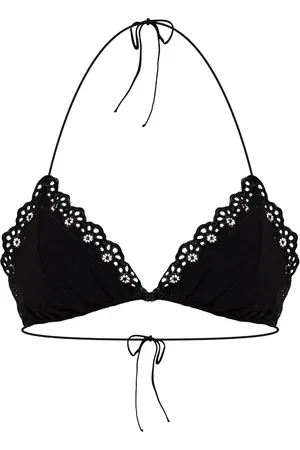 ULLA JOHNSON Lace-trim bikini top