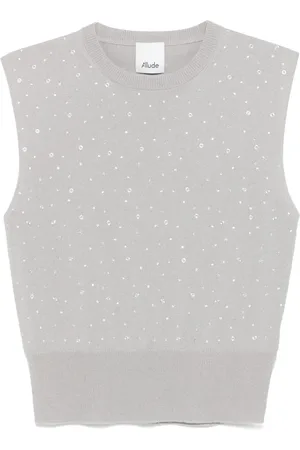 Allude Crystal-embellished top