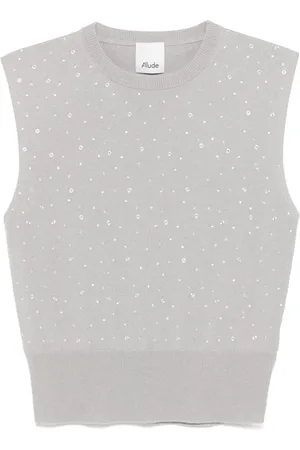 Allude Crystal-embellished vest