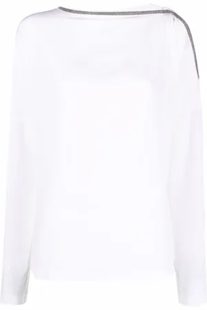 Brunello Cucinelli Cold-shoulder blouse