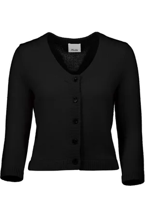 Allude Buttoned v-neck knit top