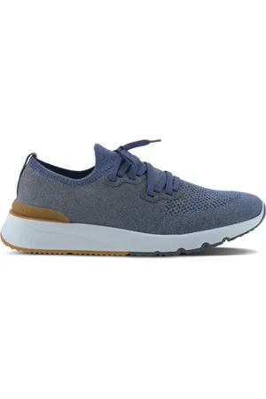 Brunello Cucinelli Mesh-panel lace-up sneakers