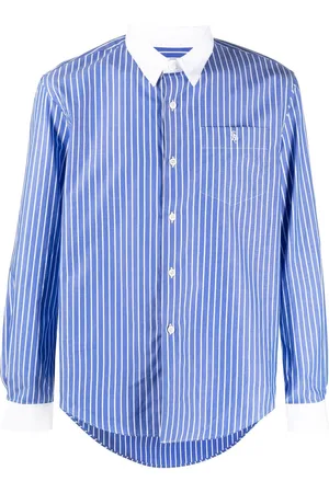 Sporty & Rich Logo-embroidered stripe-print shirt