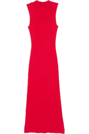 ROTATE Ribbed-knit midi dress