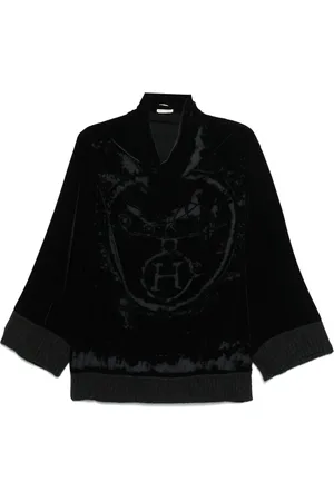 Hermès 2000s velvet blouse