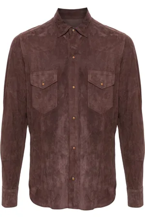 ELEVENTY Suede shirt