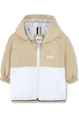 HUGO BOSS Logo-print hooded windbreaker