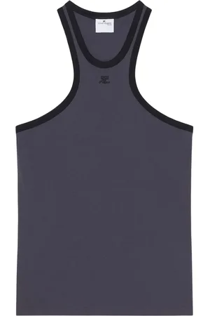 Courrèges Contrasting-trim scuba tank top