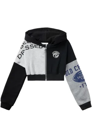 Marine Serre Printed cropped hoodie