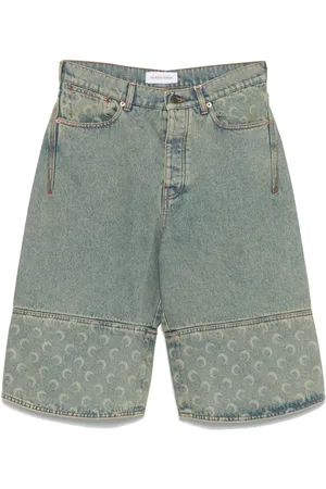 Marine Serre Moon-laser denim shorts