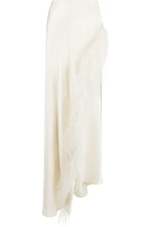 LAPOINTE FEATHER ASYMMETRICAL SKIRT